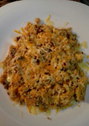Una foto de Revuelto de coliflor con hierbabuena y queso rallado