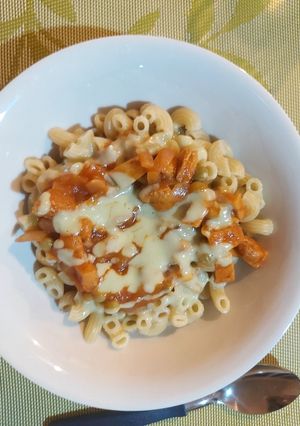 Una foto de Fideos con salsa vegan