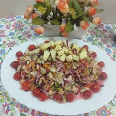 A picture of Apple and cabbage salad.