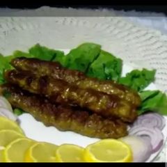 Mazedar beef seekh kbab A picture of Mazedar beef seekh kbab.