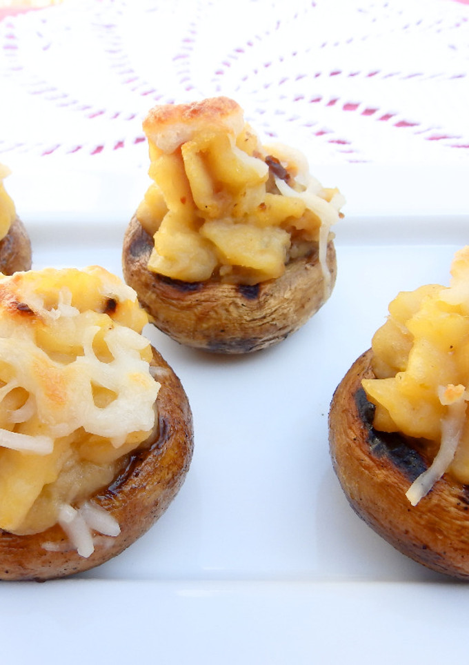 Una foto de Champiñones rellenos de patata y panceta ahumada