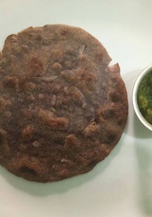 A picture of Ragi wheat parantha.