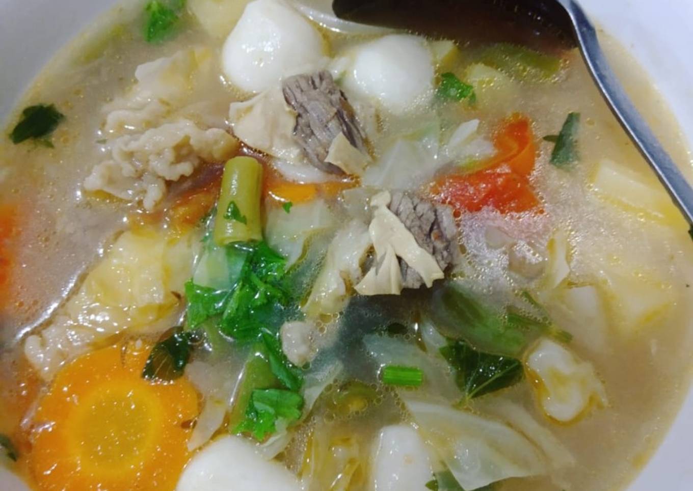 sup sayur daging sapi