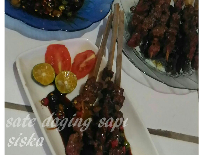 Cara Bikin Sate Daging Sapi dengan sambal kecap Farah Quinn