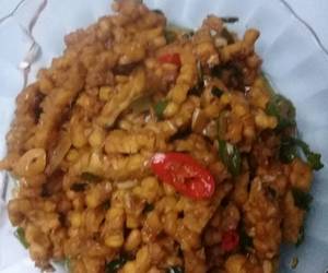 Fresh, Membuat Tempe orek cabe hijau Paling Enak