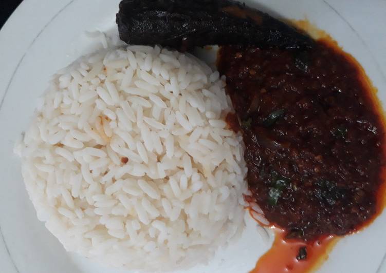 Steps to Make Ultimate Rice with native stew Cooking Basics for Newbies