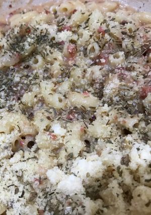 Foto resep Macaroni carbonara tanpa susu