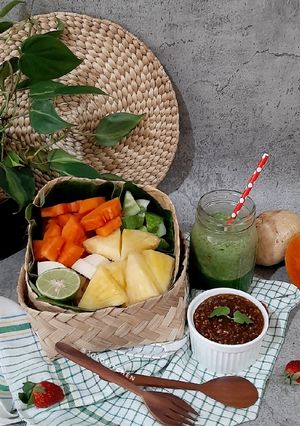 Foto resep 🍍🥭 RUJAK BUAH POTONG BUMBU KACANG 🥭🍍