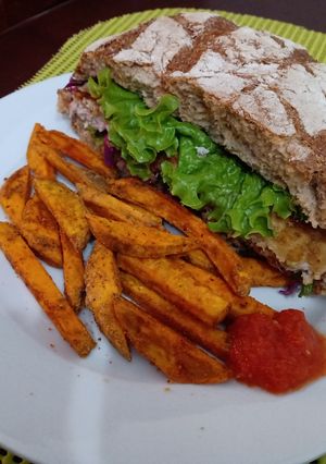 Una foto de Hamburguesa saludable
