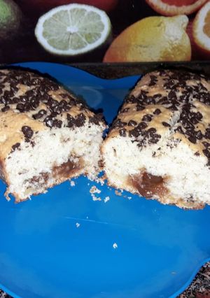 Una foto de Budín de coco nueces y dulce