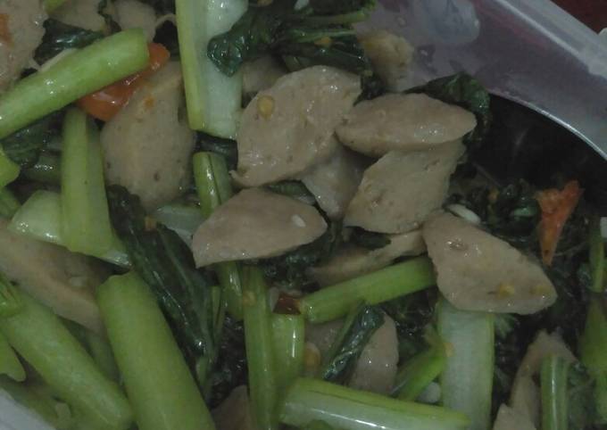 Resep Tumis Sawi Hijau Baso Oleh Erefen Cookpad