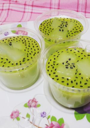 Foto resep Silky puding melon