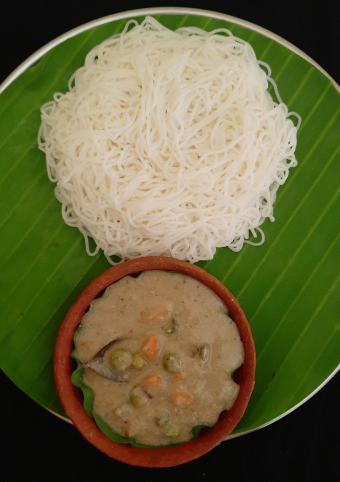 A picture of String hopper/ Idiyappam.