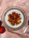 🍑🫙 Chía pudding con duraznos tibios a la canela 🫙🍑 Sin endulzantes añadidos