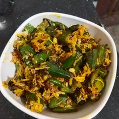 A picture of Nariyal bhindi ki sbji.
