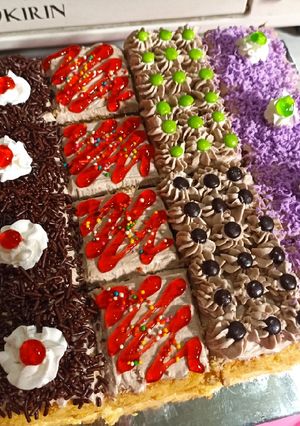 Foto resep Bolu potong hias 4 telur