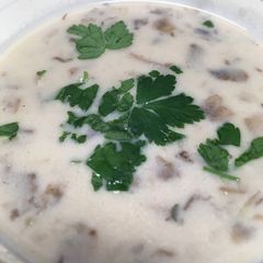 A picture of Cream of Mushroom Soup.