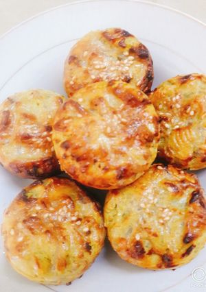 Hình của món Khoai lang trộn dừa nướng.