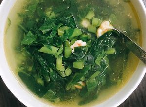 Hình của món Canh mồng tơi nấu tôm.