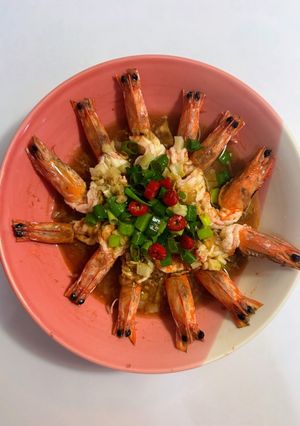 清蒸白蝦 的食譜成品照片