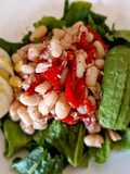 Ensalada fría de judías blancas. Llena de color😍