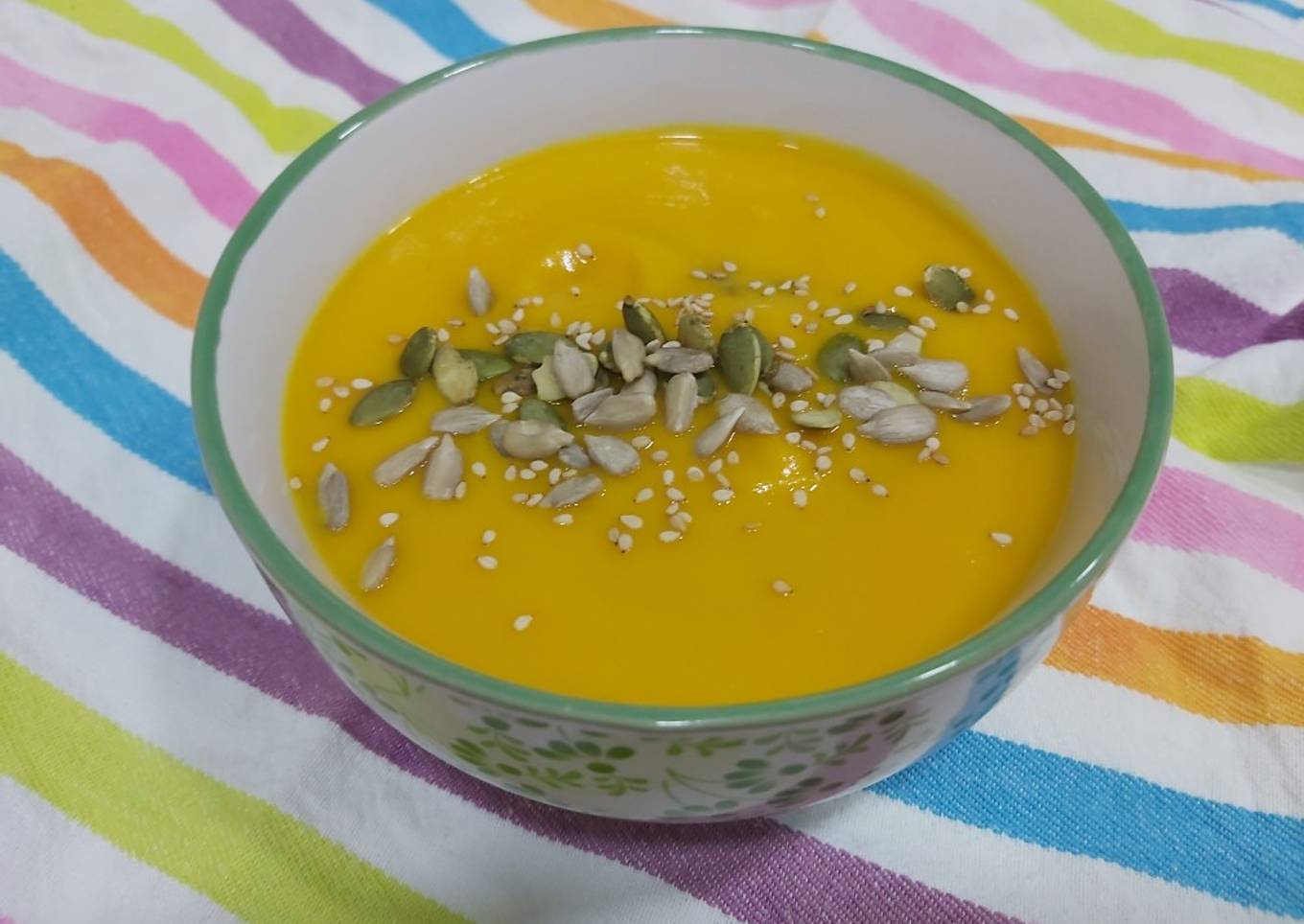 Puré de calabaza con zanahoria y semillas🥕🥕