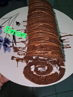 صورة لوصفة سويسرول الشيكولاته 🥰🇵🇸