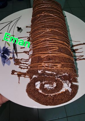 صورة لوصفة سويسرول الشيكولاته 🥰🇵🇸