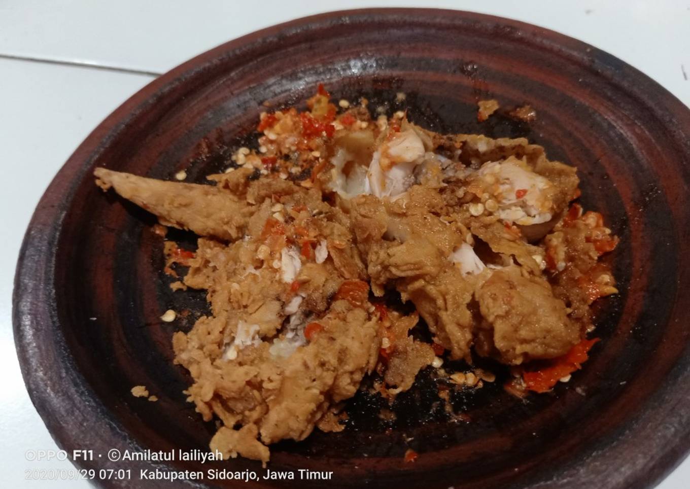 Ayam geprek hot