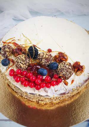 Fehércsokis Diótorta recept fotója