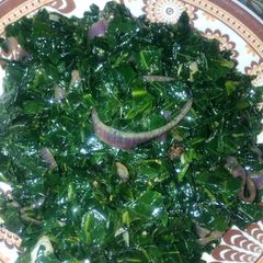 A picture of Fried ogu leaf.