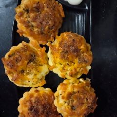 A picture of Chicken cheese tart recipe.