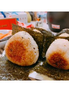 A picture of A Bit Complicated Grilled Salmon Rice Balls.