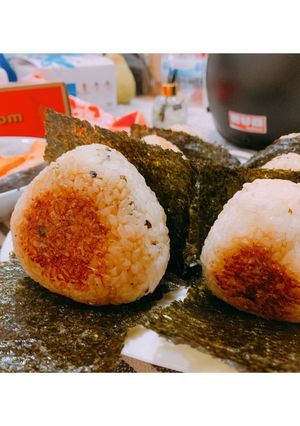 A picture of A Bit Complicated Grilled Salmon Rice Balls.