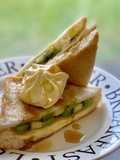 Maple Bread Toast with Kiwi and Vanilla Ice Cream