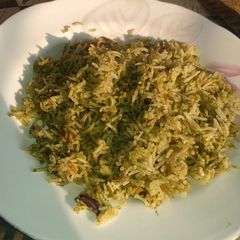 A picture of Hariyali chawal.
