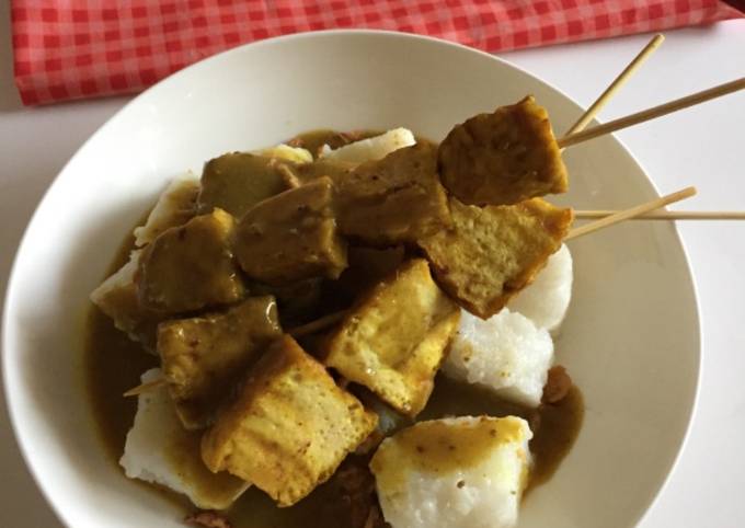 Ini dia! Cara termudah memasak Sate Tahu&amp;Tempe Bumbu Sate Padang yang enak