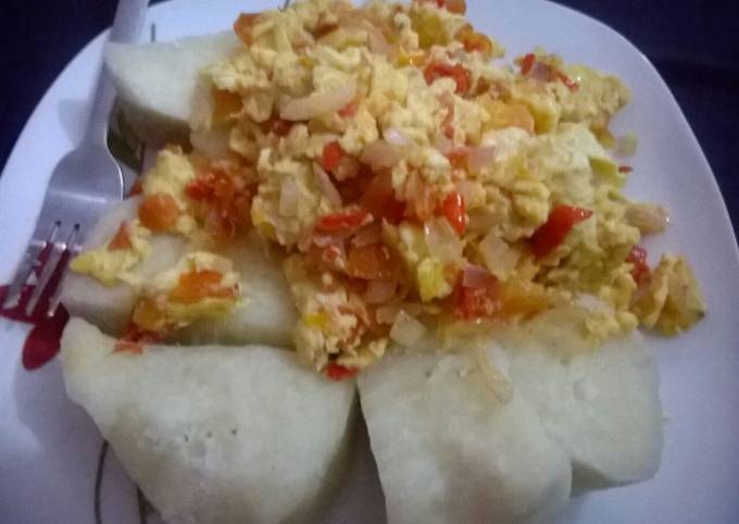 Easiest Way to Prepare Favorite Boiled Yam &amp; Egg Sauce
