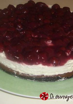 Φωτογραφία της συνταγής Oreo cheesecake με merenda και βύσσινο