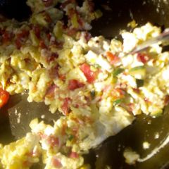 A picture of Scrambled eggs #firstTime.