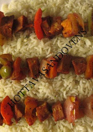 A picture of Tender coconut water jackfruit biriyani.