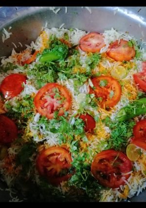 A picture of Sindhi biryani.