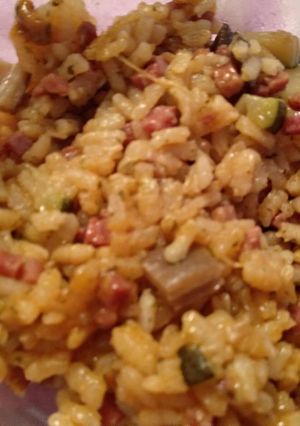 Una foto de Arroz meloso a mi manera