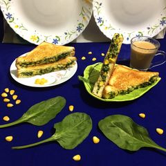 A picture of Spinach Sweet Corn Sandwich.