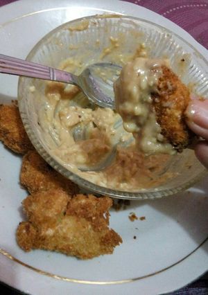 Foto resep Pisang goreng saus keju selai kacang