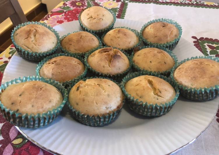 Sajtkrémes spárgás muffin