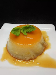 Una foto de Flan de horchata y huevo