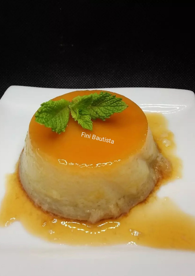 Una foto de Flan de horchata y huevo