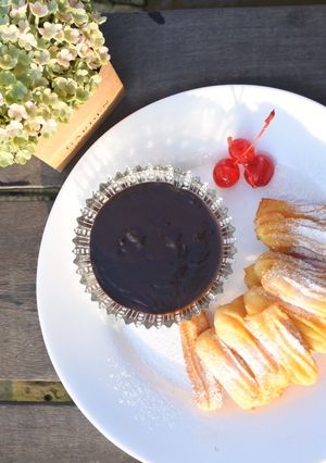 Foto resep Churros with chocolate sauce
