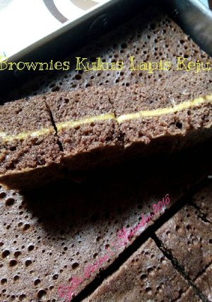 Foto resep Brownies Kukus Lapis Keju